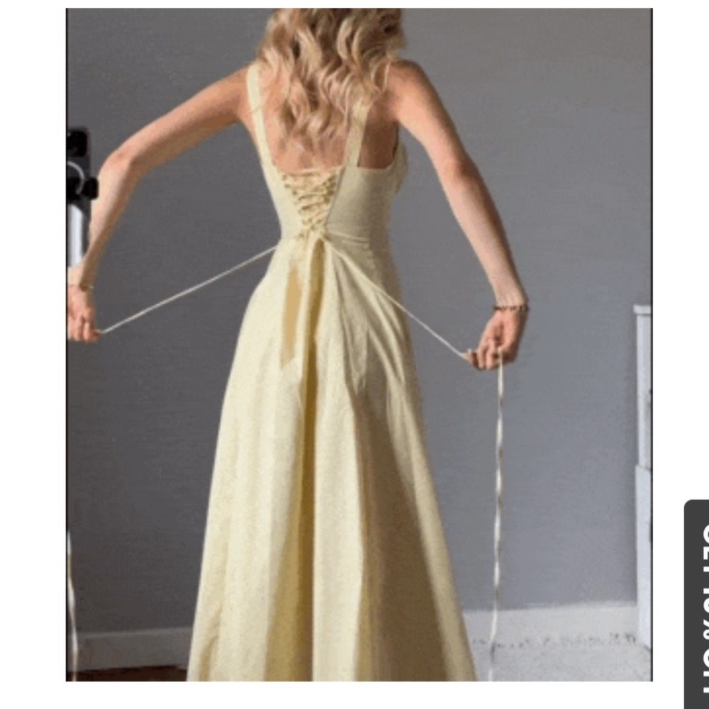 NWT Commense brand yellow corset dress